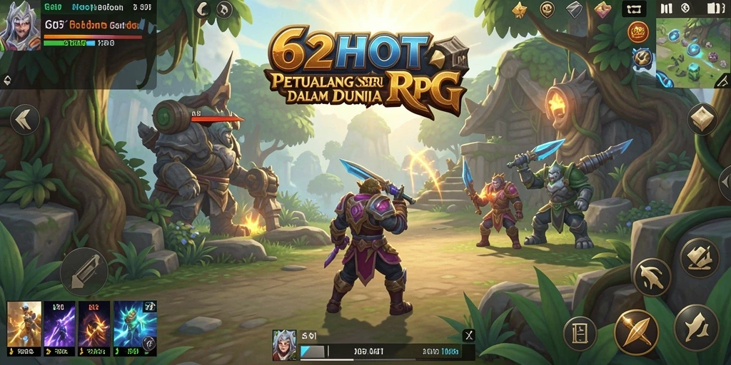 Tampilan gameplay RPG yang epik dan mengasyikkan di 62HOT.