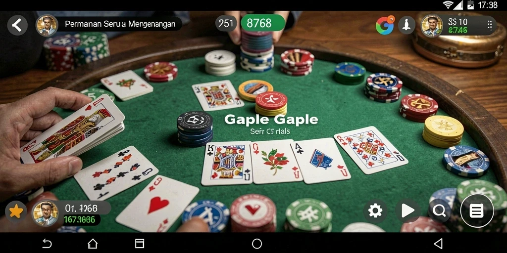 Tangkapan layar gameplay Gaple yang menarik dan interaktif.
