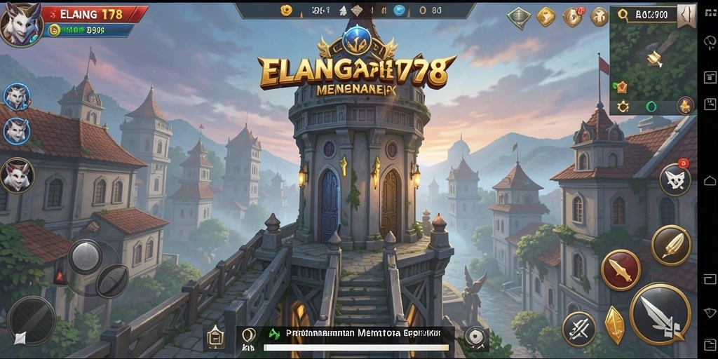 Screenshot menunjukkan gameplay seru ELANG178 di Tower Defense.