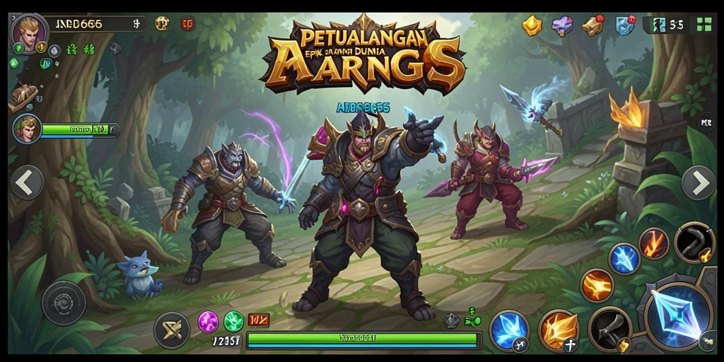 Screenshot gameplay IND666 menunjukkan pertarungan mendebarkan di dunia ARPG.