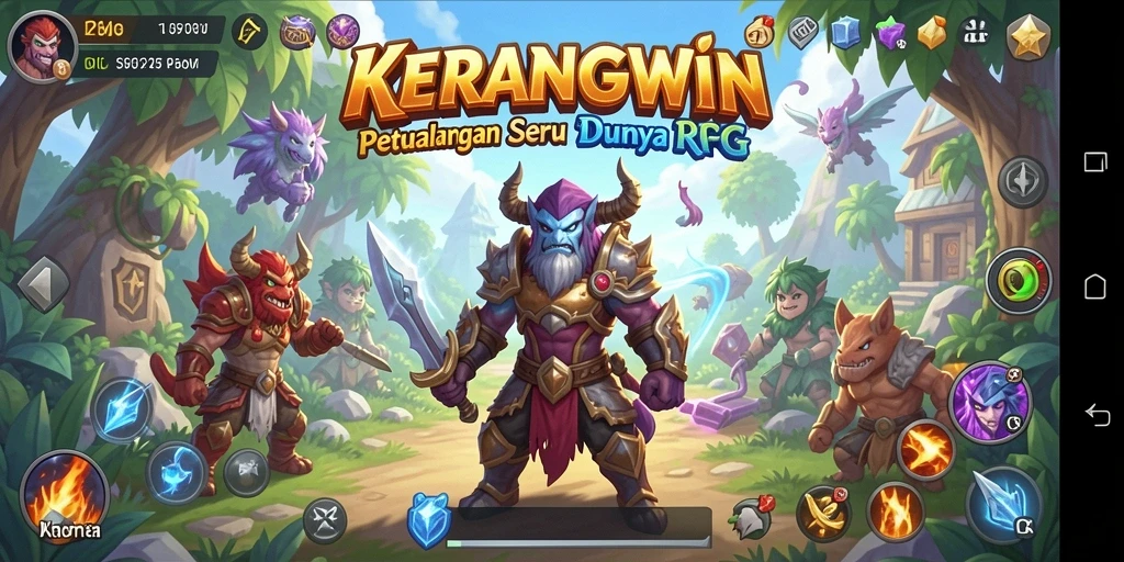 Tampilan gameplay KERANGWIN yang menakjubkan dan penuh aksi.
