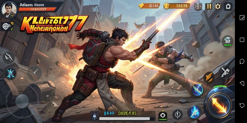 Tangkapan layar gameplay KILAT77 menampilkan aksi bertarung yang menegangkan.
