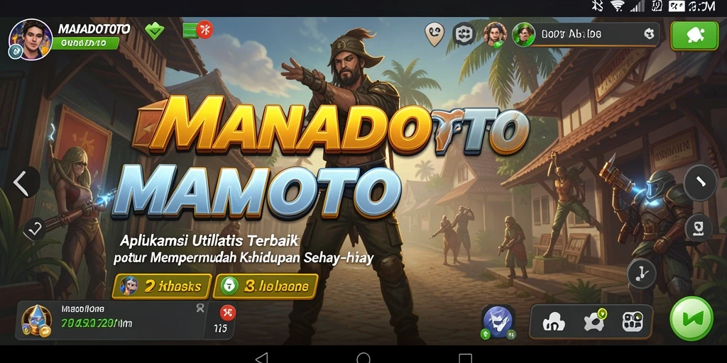 Screenshot MANADOTOTO menampilkan antarmuka pengguna yang sederhana dan fitur utama.