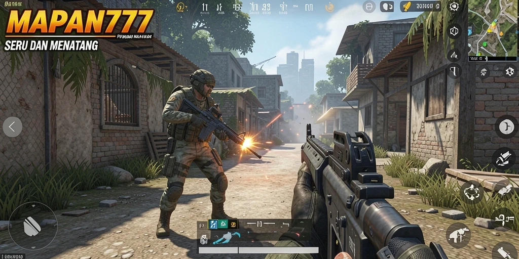 Tampilan menarik dari gameplay MAPAN777 yang penuh aksi FPS.