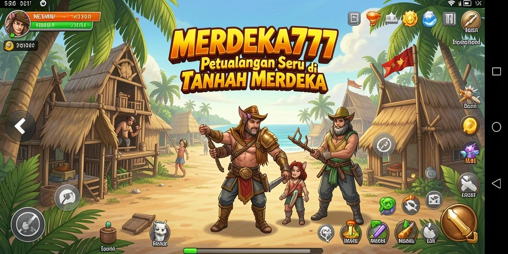 Screenshot gameplay MERDEKA777 menampilkan petualangan seru dengan grafis menawan.
