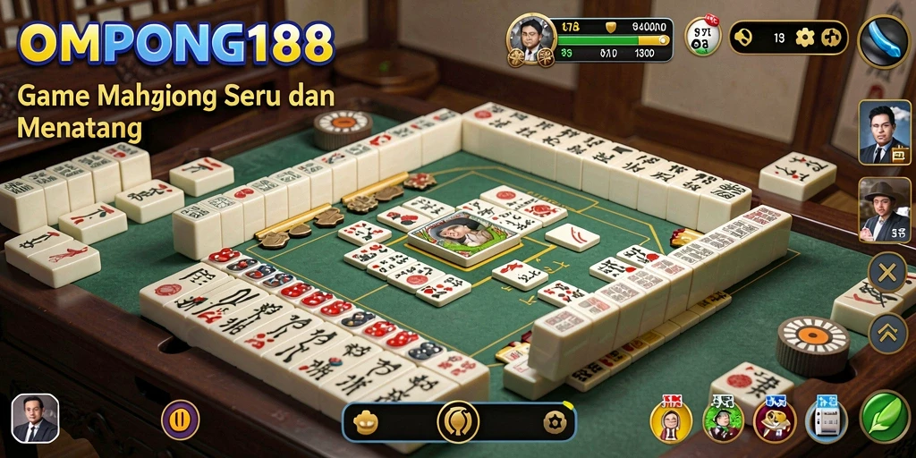 Tampilan screenshot OMPONG188 menampilkan gameplay Mahjong yang seru dan interaktif.