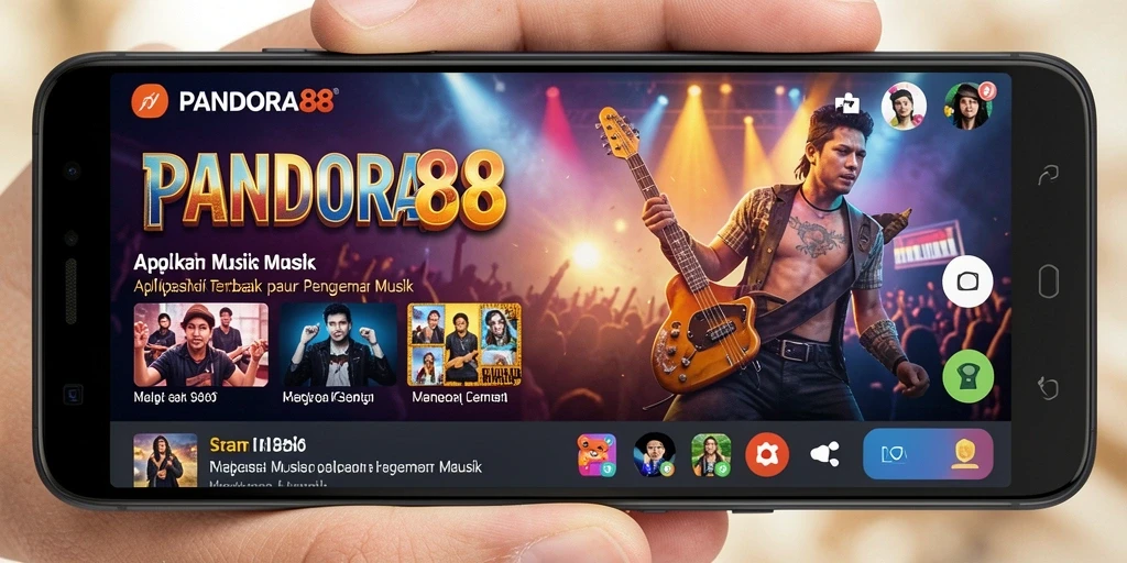 Tangkapan layar utama PANDORA88 menampilkan antarmuka aplikasi musik.