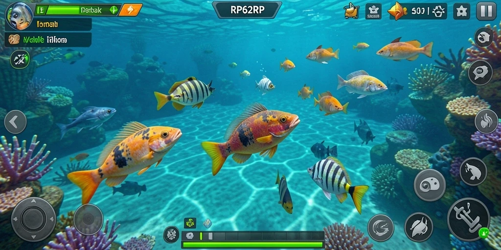 Tampilan gameplay menembak ikan yang seru di RP62RP.