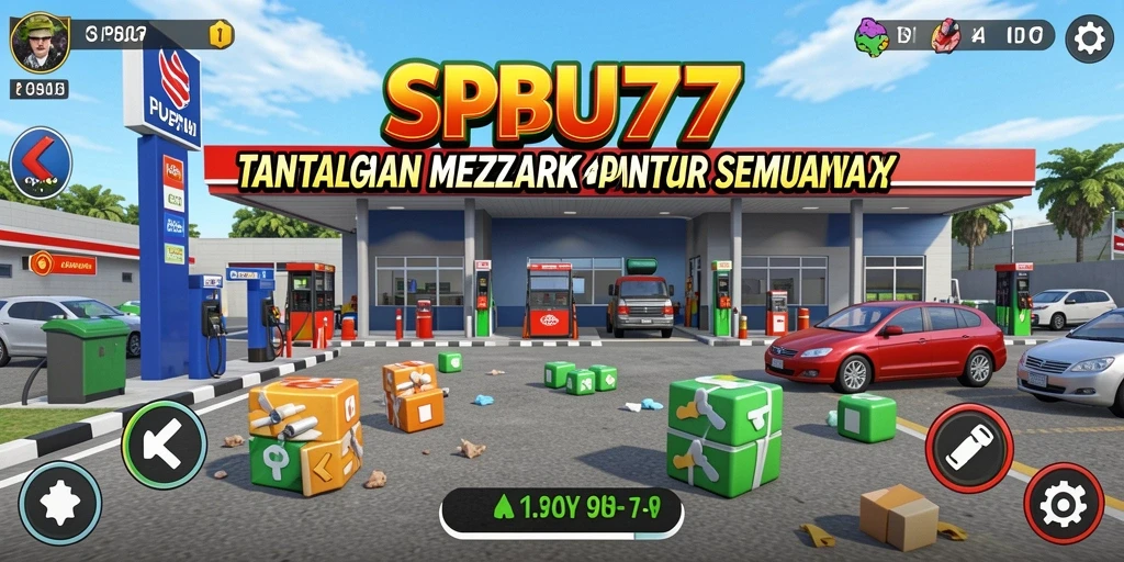 Screenshot dari gameplay SPBU77 yang menampilkan tantangan Puzzle.