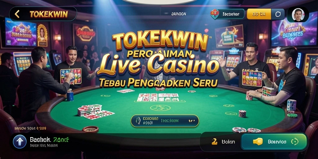 Screenshot gameplay <strong>TOKEKWIN</strong> menunjukkan keseruan permainan Live Casino.