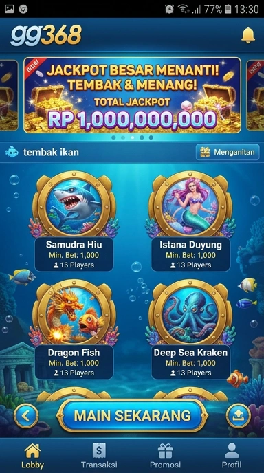 Tampilan antarmuka gg368 yang modern dan ramah pengguna.